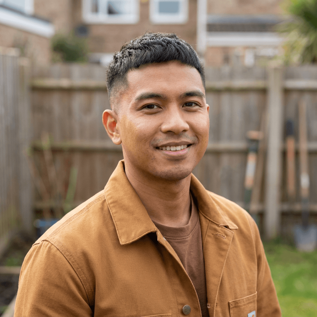 Marcus Chen in a warehouse setting